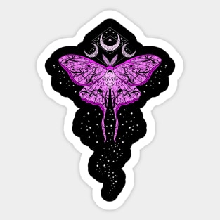 Magic Pink Moon Moth Sticker